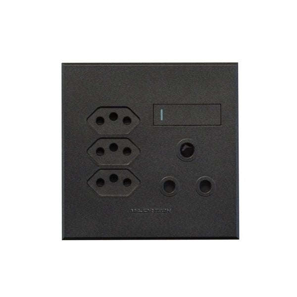 VETI 3 GRAPHITE TRIPLE V SLIM WALL PLUG