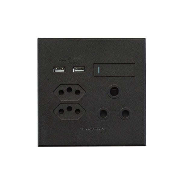 VETI 3 GRAPHITE USB WALL PLUG