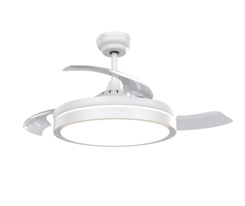 White Aquila Dual Circulation 55W LED 3 Blade Ceiling Fan