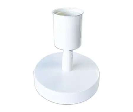 WHITE E27 ADJUSTABLE BASE MOUNT LAMP HOLDER
