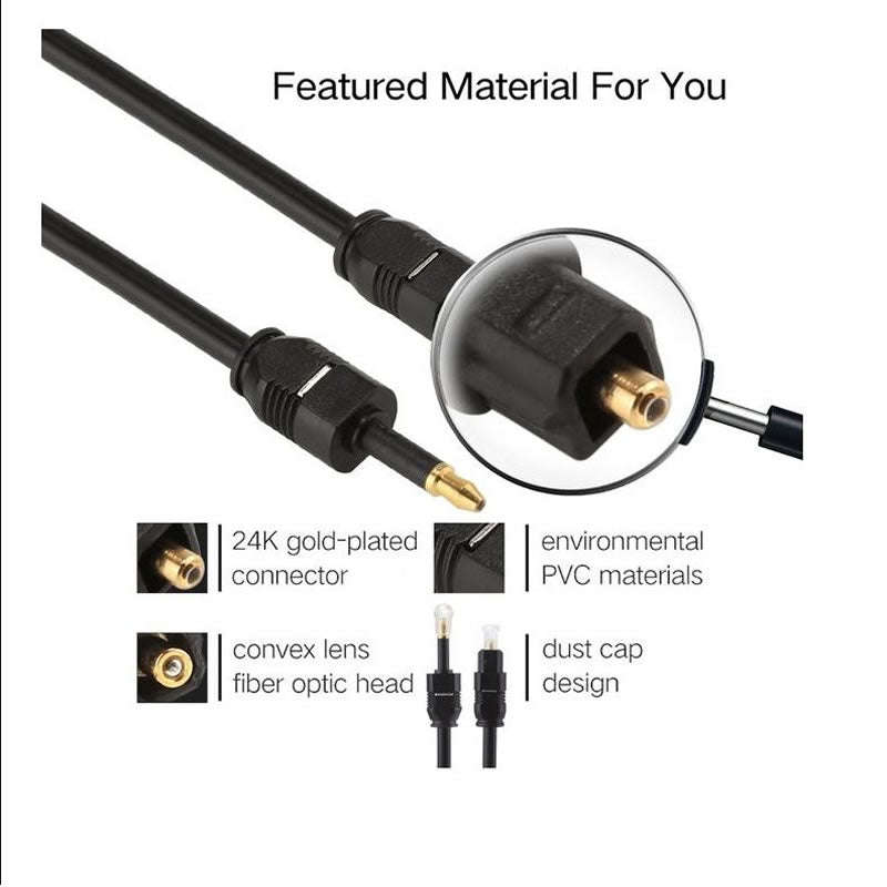 1m Digital Toslink To Aux Optical Audio Cable A27-132