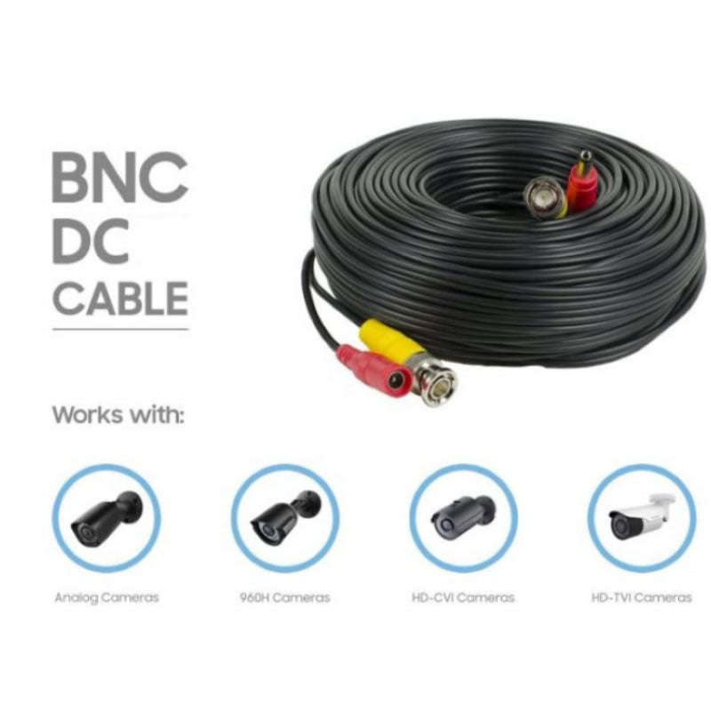 30M BNC Cable Video + DC Power CCTV Cable - 30m BNC