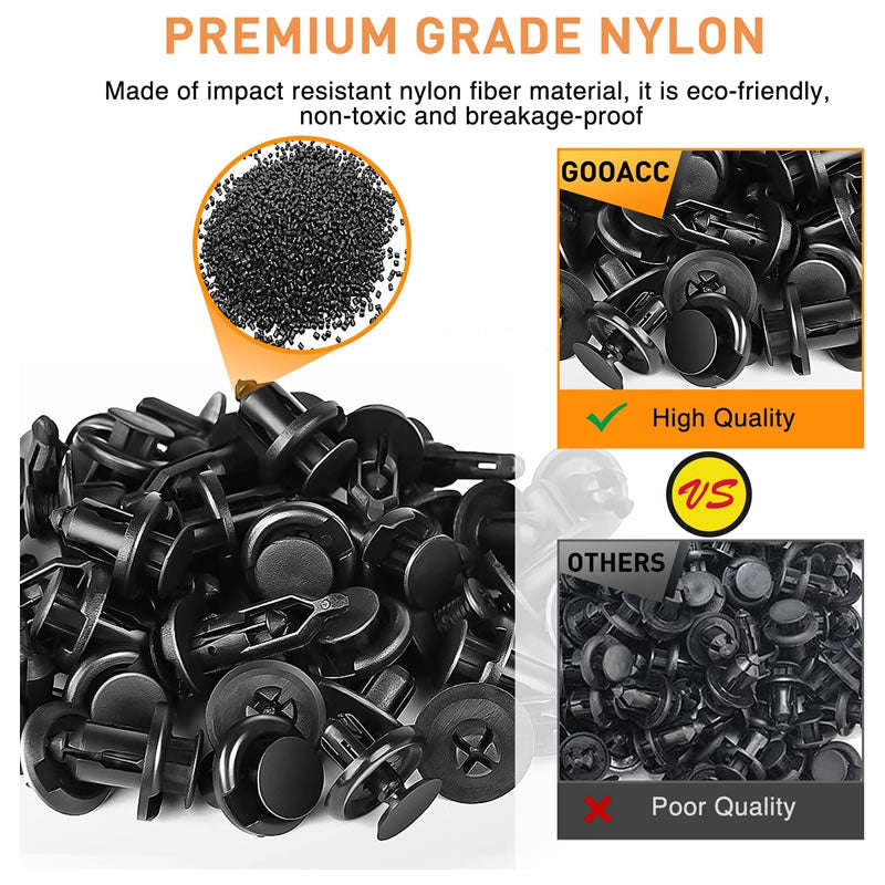 285pcs 12 Types Plastic Fastener Clip Kit-36