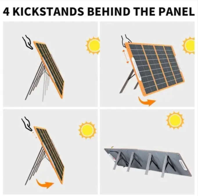 120W Portable And Foldable Camping Solar Panel Charger PTSP-002
