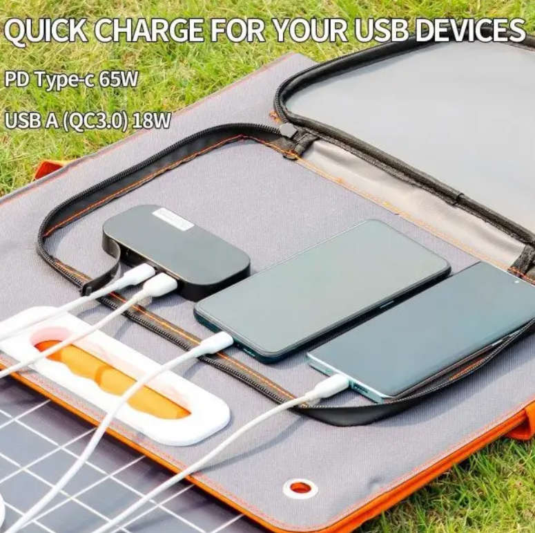 120W Portable And Foldable Camping Solar Panel Charger PTSP-002