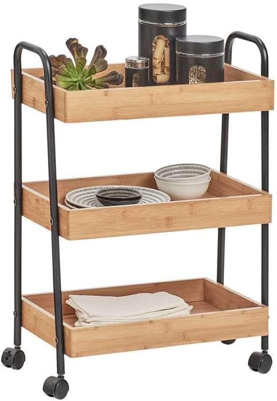 3-Tier Multi-Functional Serving Trolley With Wheels