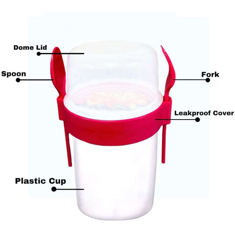 650ml BPA Free Breakfast Food Container With Spoon And Fork AP-9451