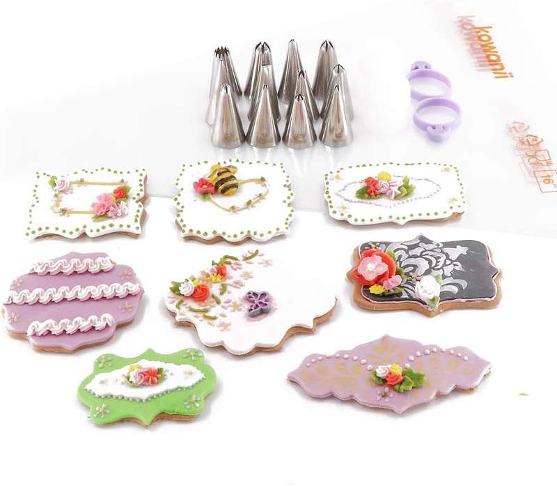 Silicone Spatula Brush Set With Pastry Cookie Biscuit Cutter IB-61 PURPLE RED