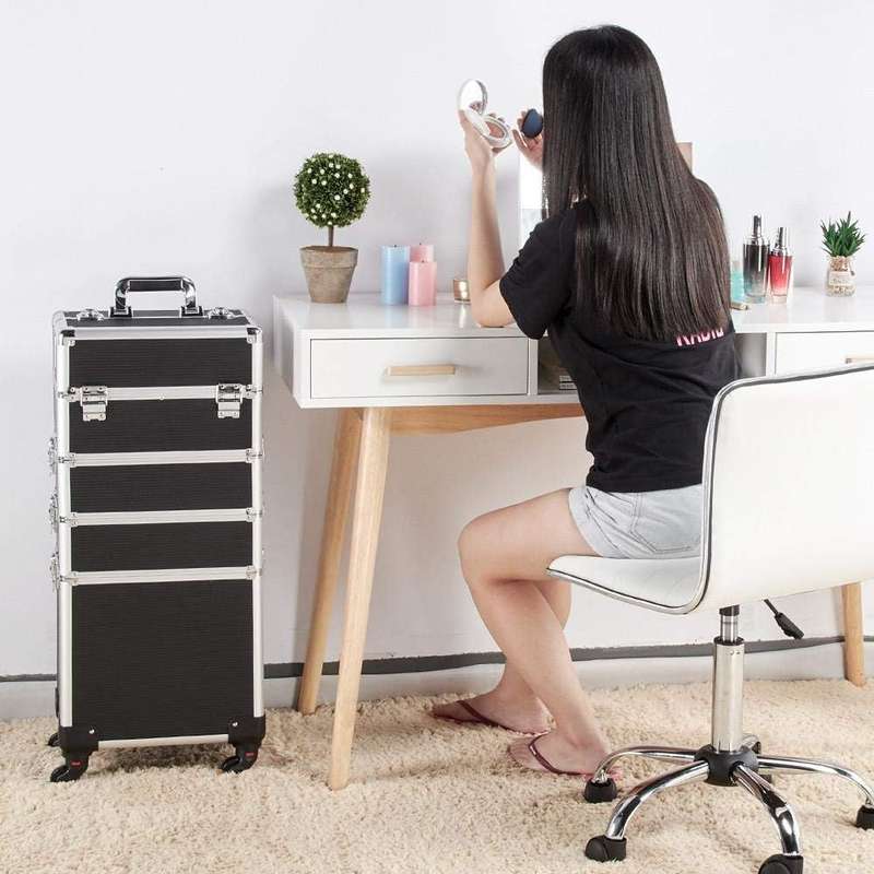 3-in-1 Professional Makeup Trolley Case Organiser BLACK