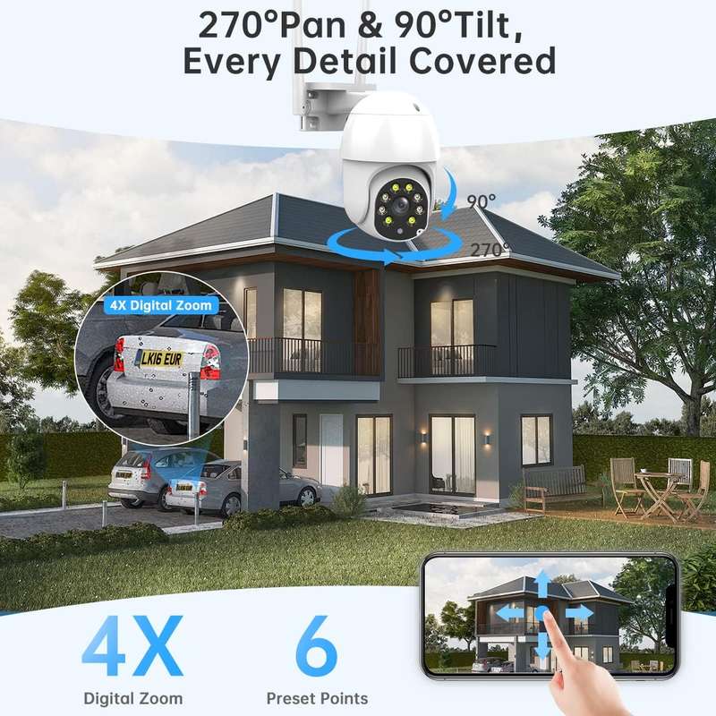 1080P HD Wireless Rechargeable WiFi IP Camera