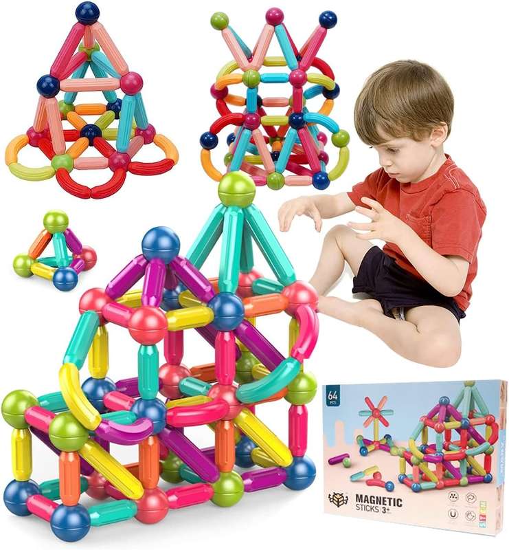 64 Piece Of Construction Magnetic Building Blocks Set AY-129