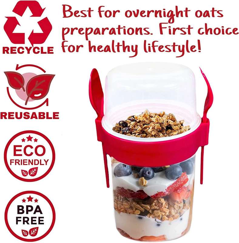 650ml BPA Free Breakfast Food Container With Spoon And Fork AP-9451