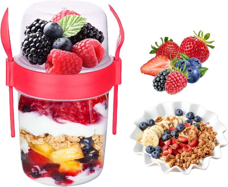 650ml BPA Free Breakfast Food Container With Spoon And Fork AP-9451