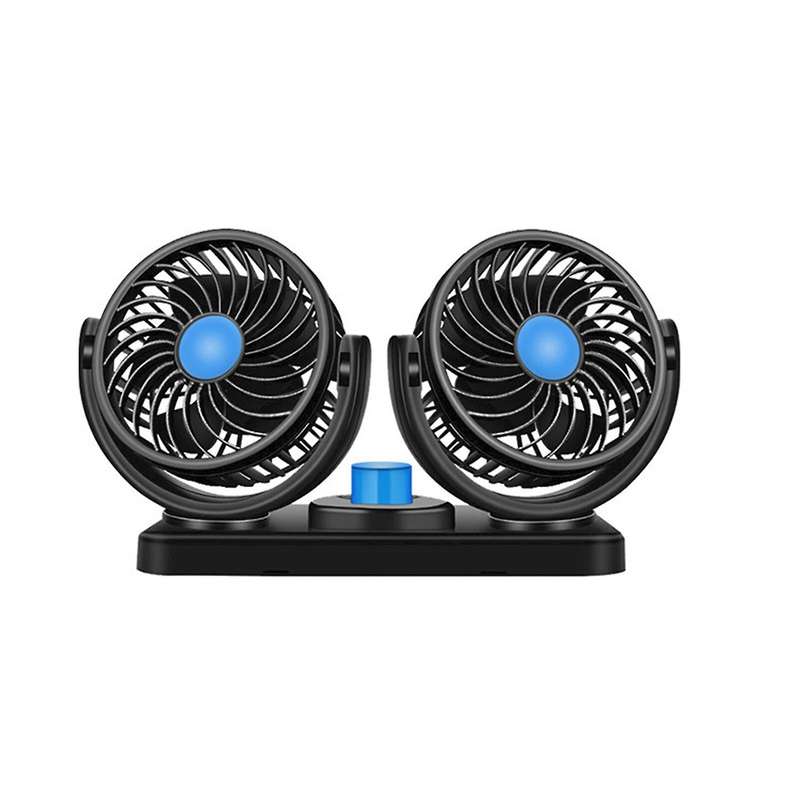 Dual Head Cigarette Lighter Powered Car Fan PM-035