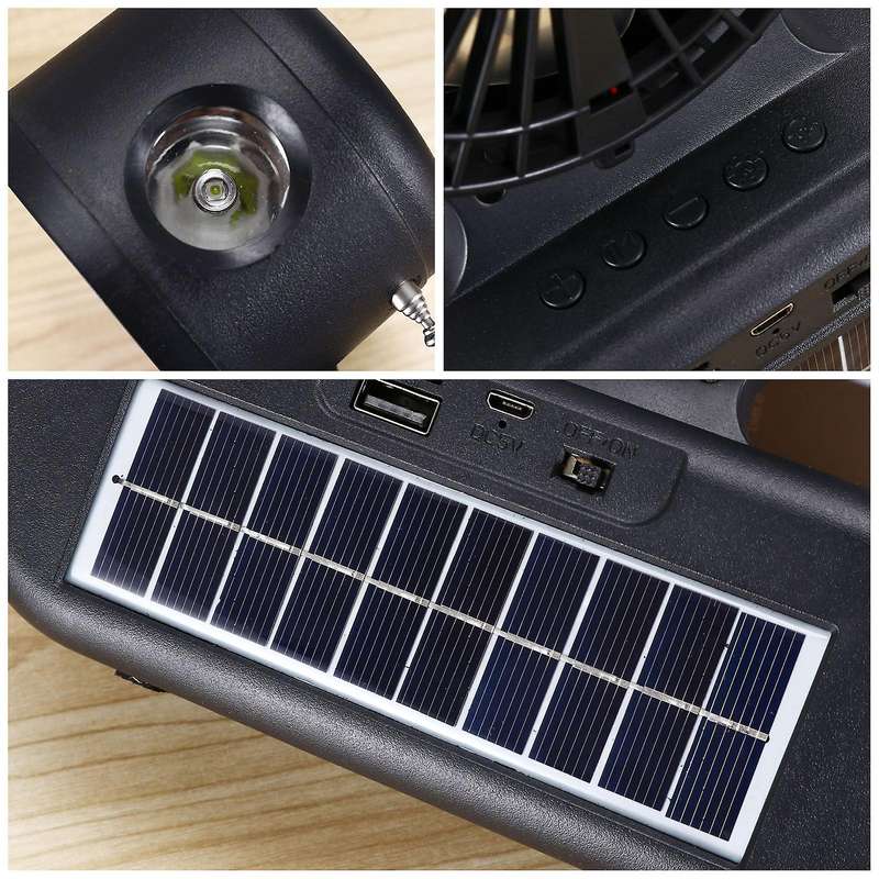 Solar Flashlight Wireless Speaker And Fan Speaker AB-SD16