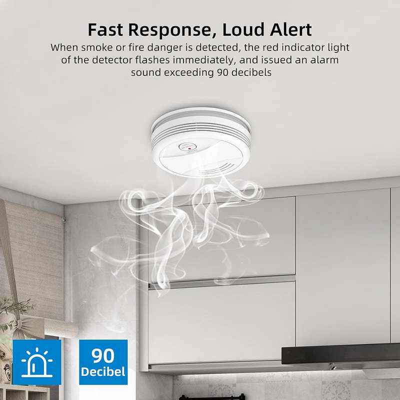 Smart Wifi Photoelectric Smoke Detector PA-443W