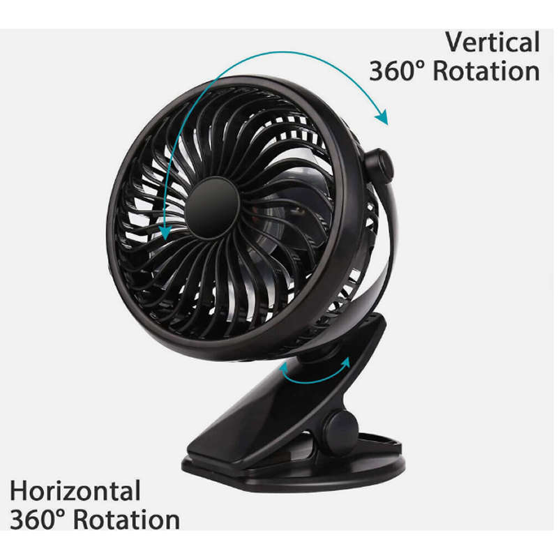 12V Oscillating Adjustable Cooling Clip Fan YS-2260