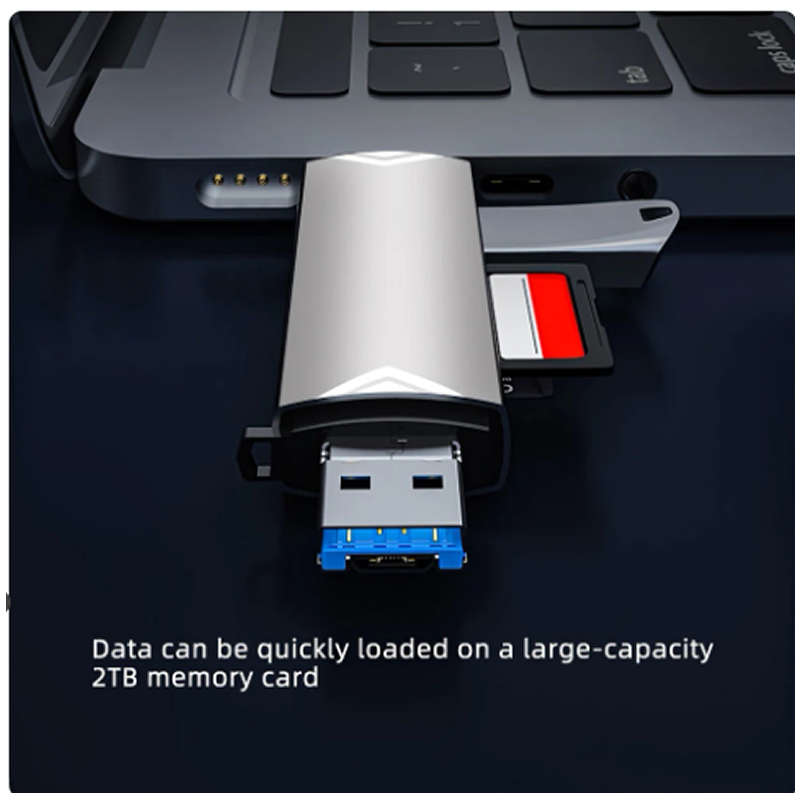 6 in 1 Multifunctional USB C / USB A Card Reader USB-C-M