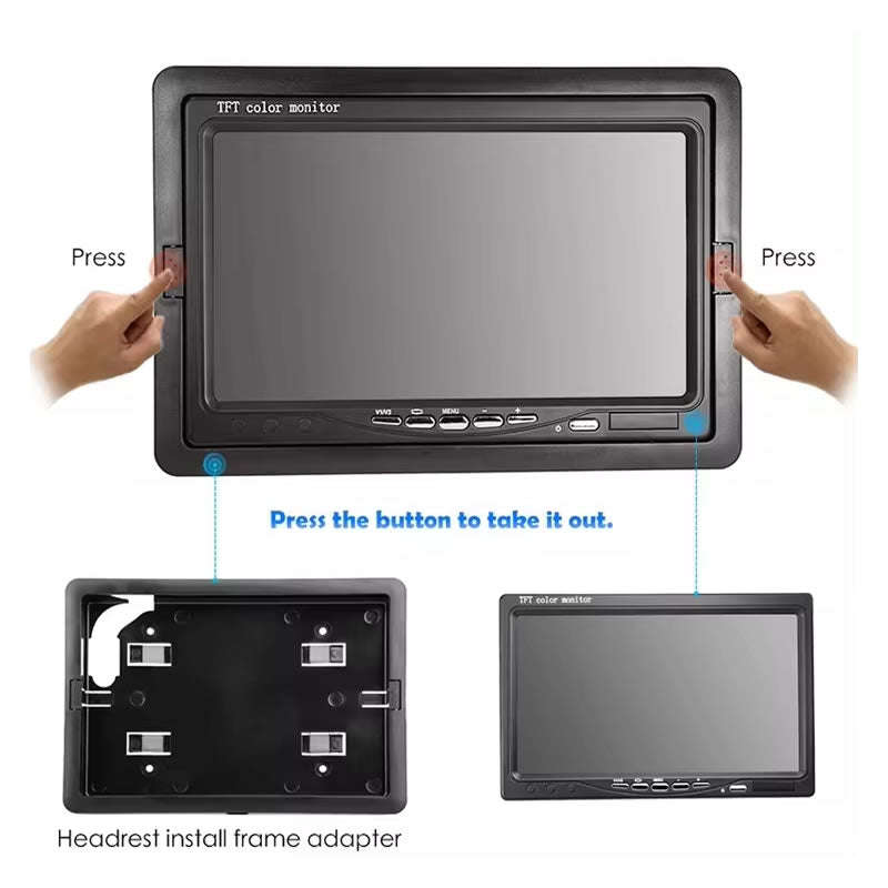 7 inch High Resolution TFT Car Rear View Camera Monitor CTC-592-7