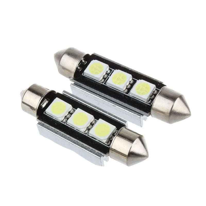 2-Piece 12V SMD hyper Car LED Interior Over Head Reading Head Light -39MM-3-5050