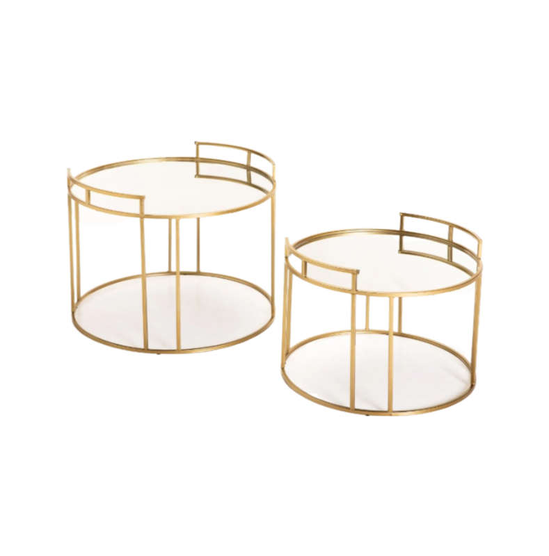 2-Piece Modern Round Coffee Table