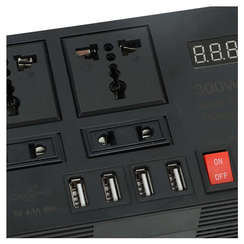 300W 12V-220V, 4.1A USB Output Multi Automotive Power Converter Inverter E8982