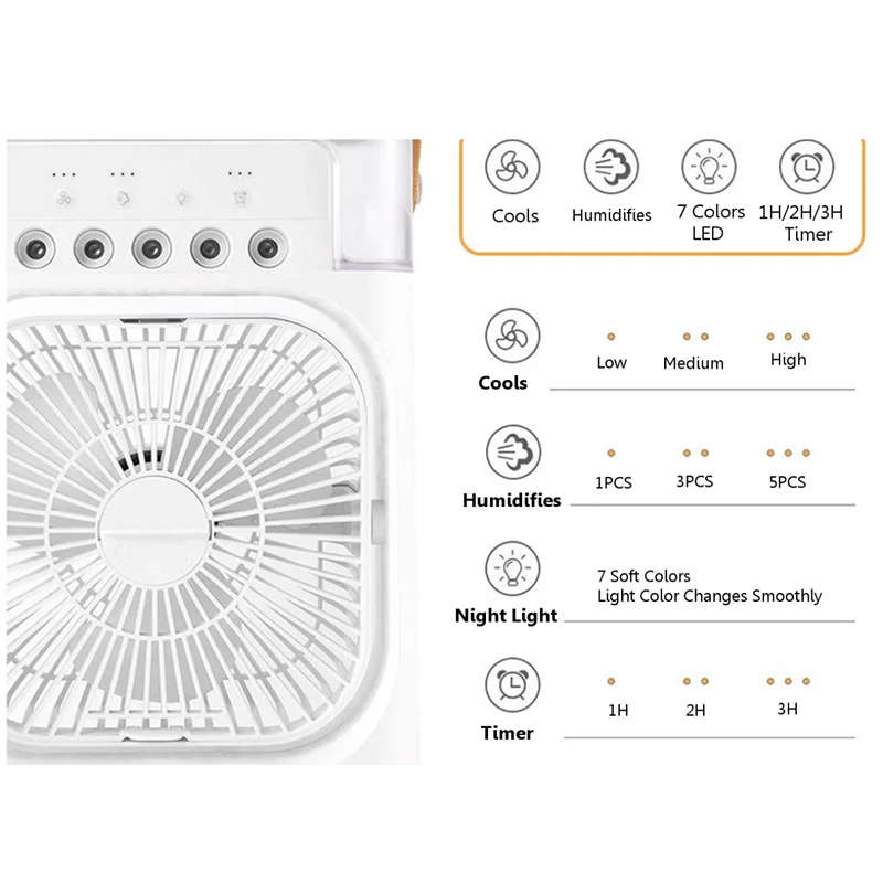 Multifunctional Air Cooler Fan with Water Tank F70-93-13