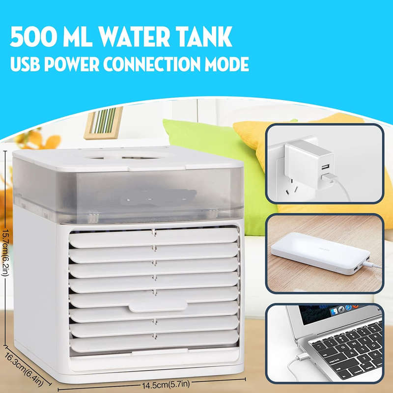 7 Colours LED Air Cooling Humidifier Fan