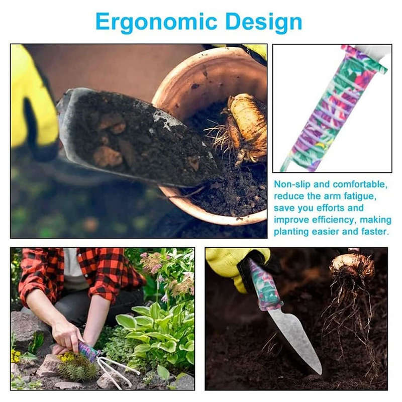 5-Piece Floral Printed Garden Pruning Tool Set -XF0901