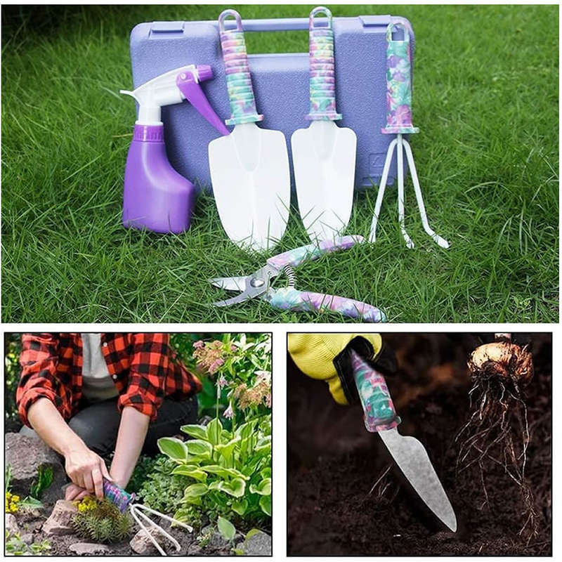 5-Piece Floral Printed Garden Pruning Tool Set -XF0901