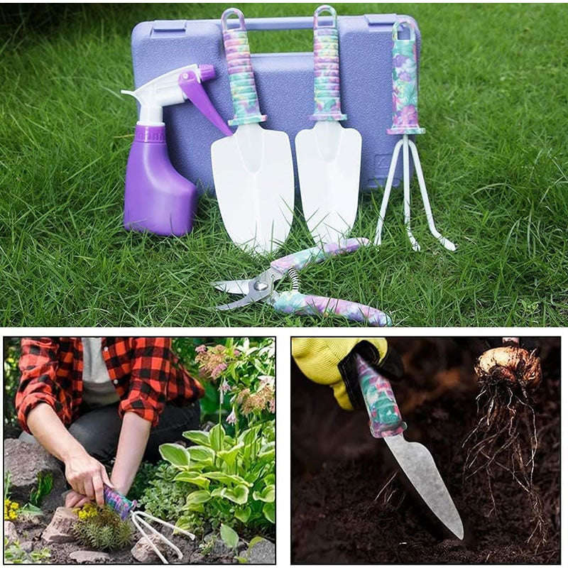 5-Piece Floral Printed Garden Pruning Tool Set -XF0901