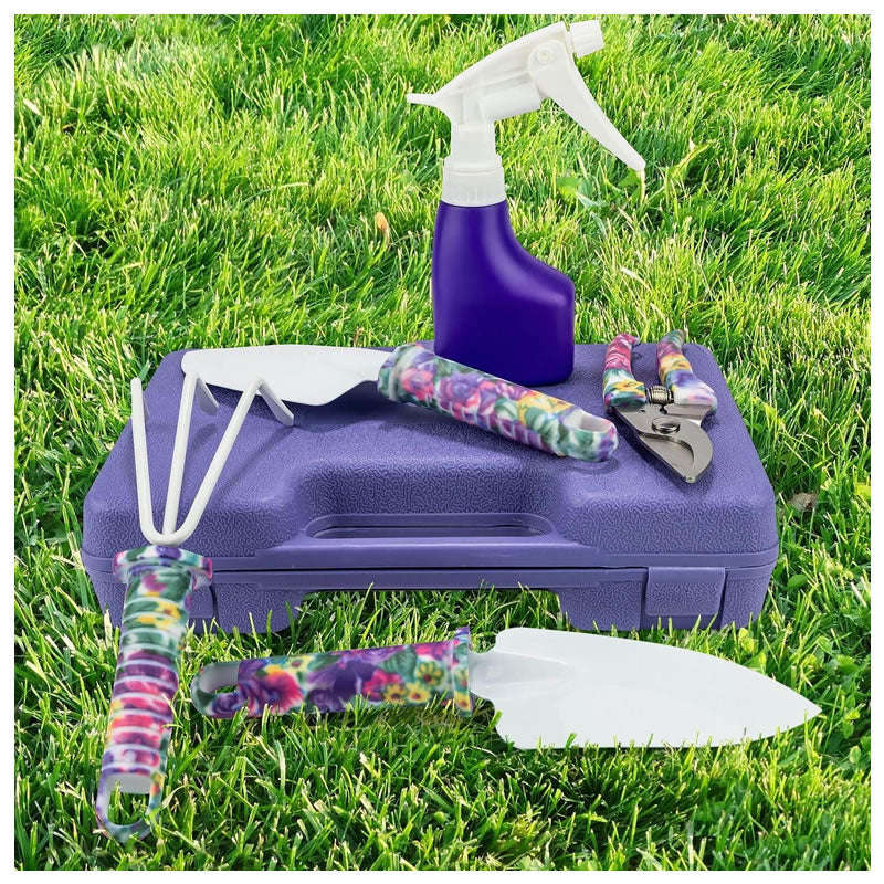 5-Piece Floral Printed Garden Pruning Tool Set -XF0901