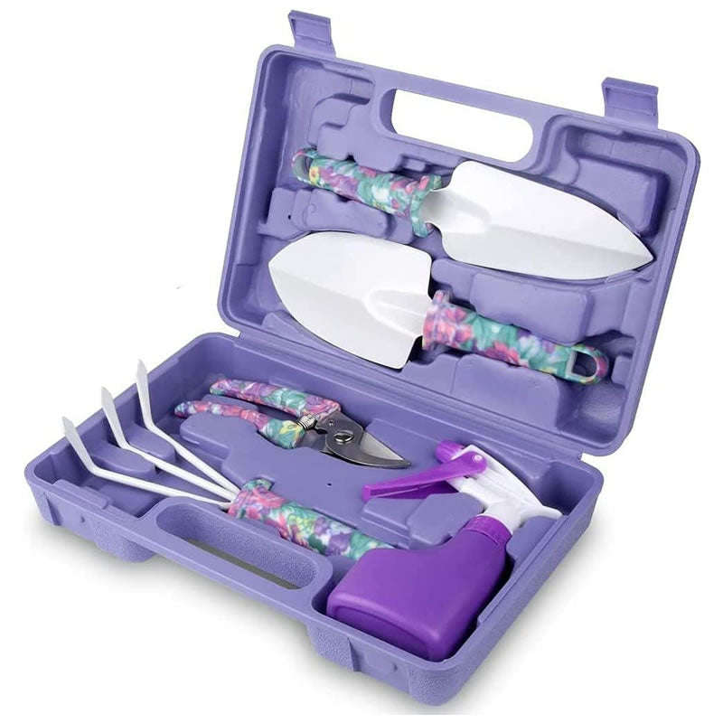 5-Piece Floral Printed Garden Pruning Tool Set -XF0901