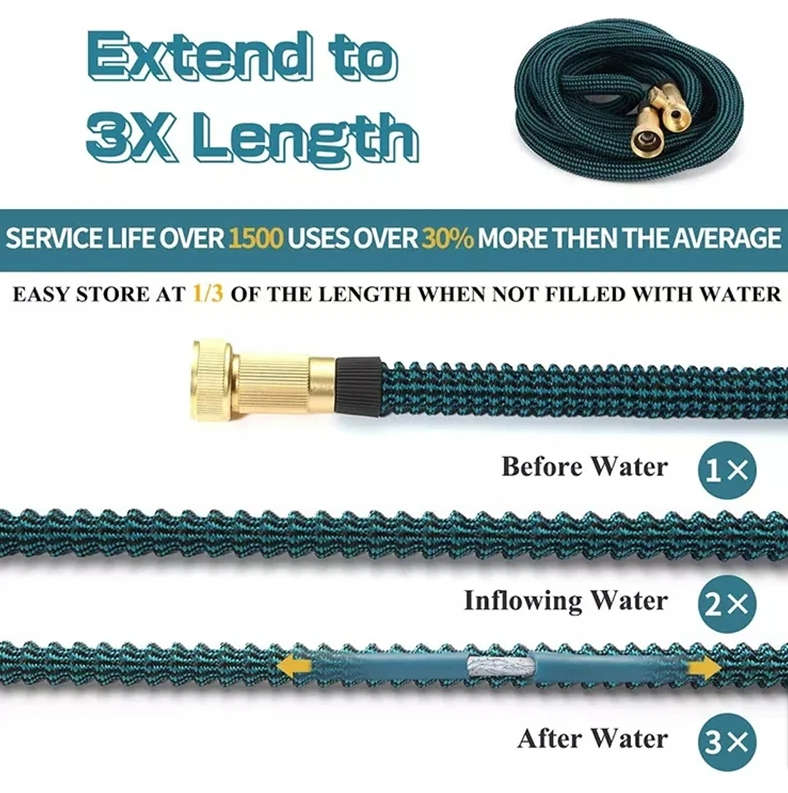 10m Expandable Garden Hose Pipe With Water Spray