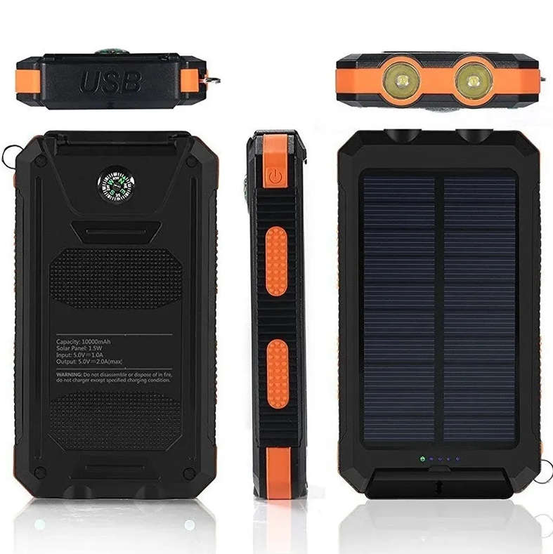 20000mAh Solar Powered Power Bank Flashlight With GPS PA-14