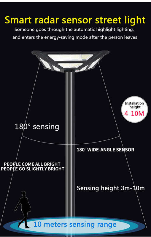 1000W Solar Street Lamp With Solar Panel JT-TYDLS-R-1000W