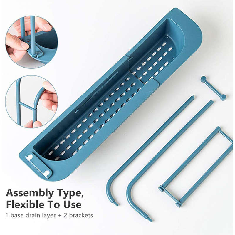 Telescopic Expandable Sink Drain Basket Holder Rack F42-8-765 Pink