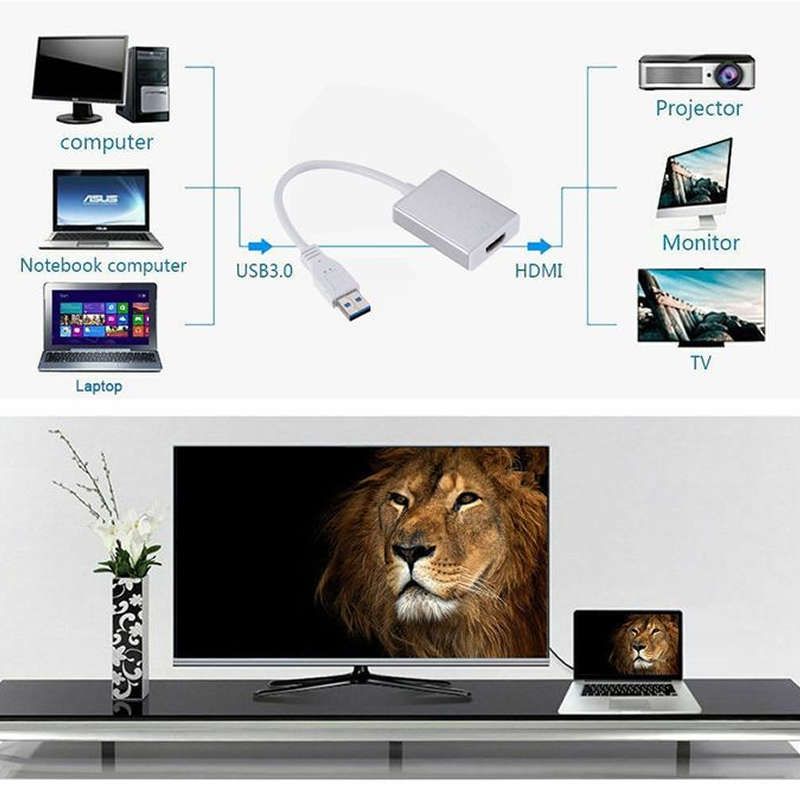 USB 3.0 to HDMI Female Adapter Cable- SE-L130