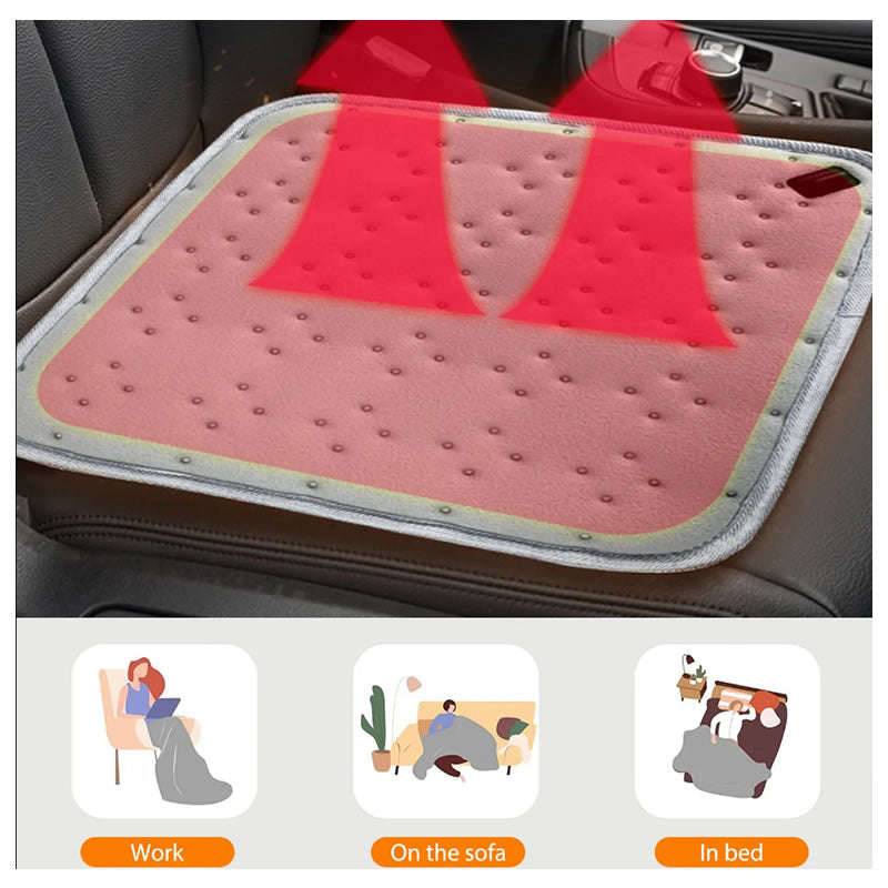 9W Heated Seat Cushion Pad With USB Charging BM-1