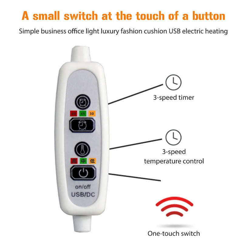 9W Heated Seat Cushion Pad With USB Charging BM-1