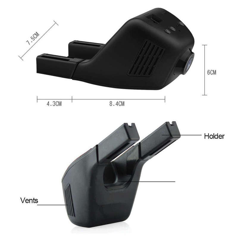 Full HD Hidden Car DVR with WiFi