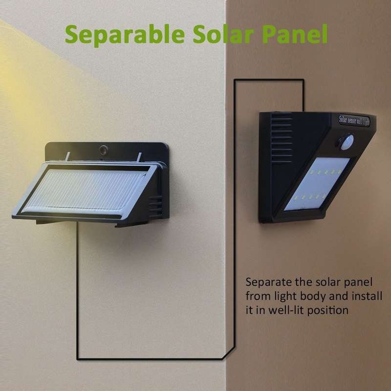 Portable Outdoor Solar LED Motion Sensor Split Wall Lamp FA-64