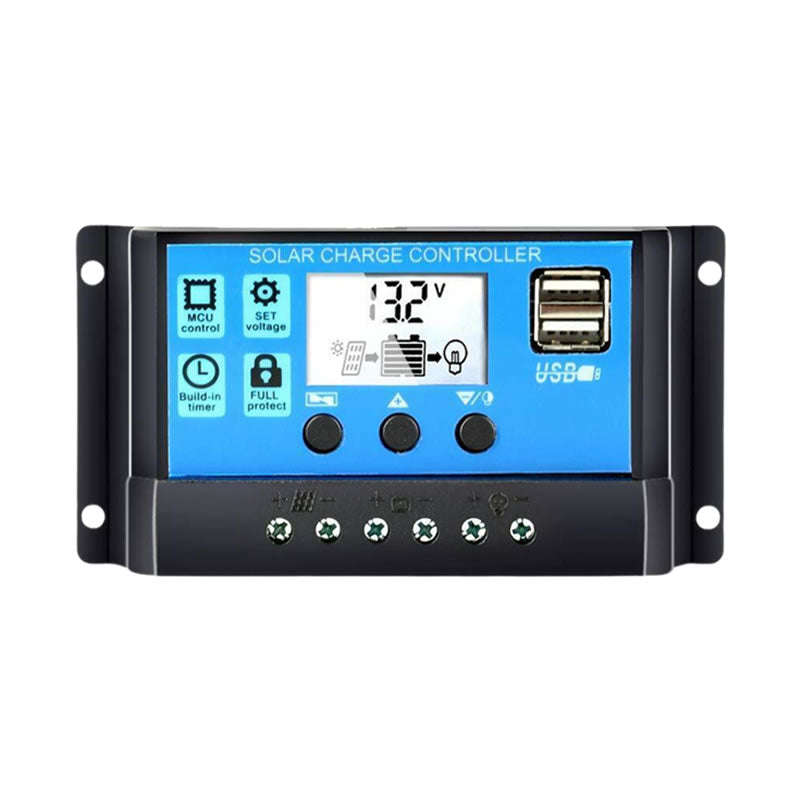 20A LCD Dual USB Solar Panel Battery Regulator Charge Controller XF0837