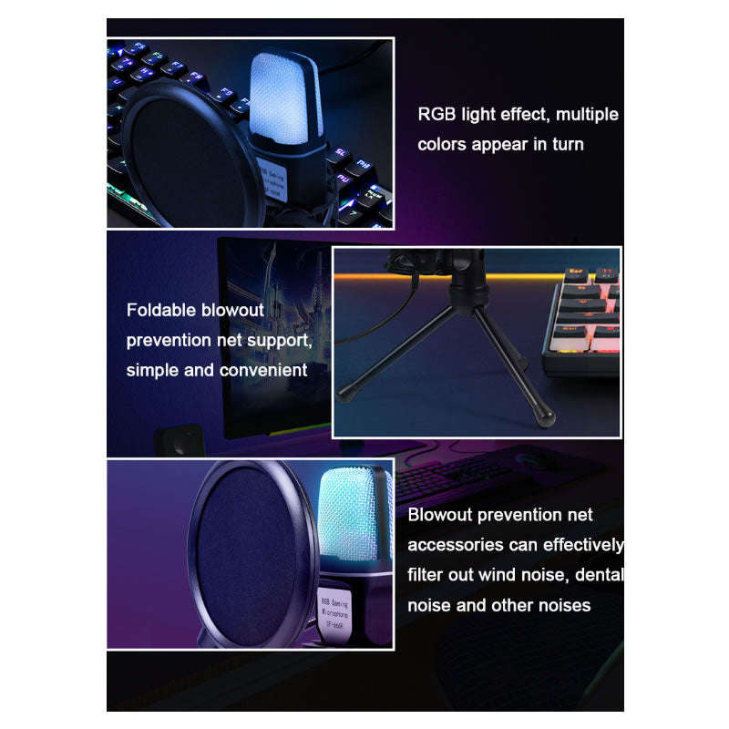 USB RGB Gaming Microphone EA-20
