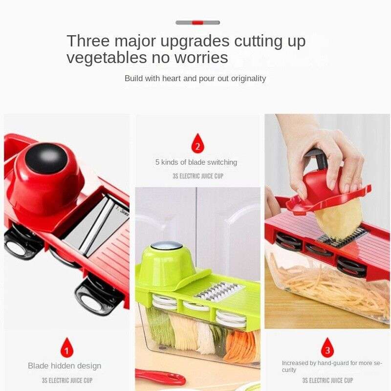 All-in-One Multifunctional Food Slicer With Interchangable Blades  F12-8-91