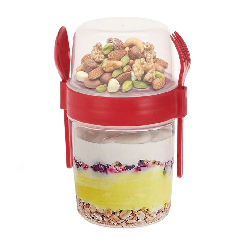 650ml BPA Free Breakfast Food Container With Spoon And Fork AP-9451