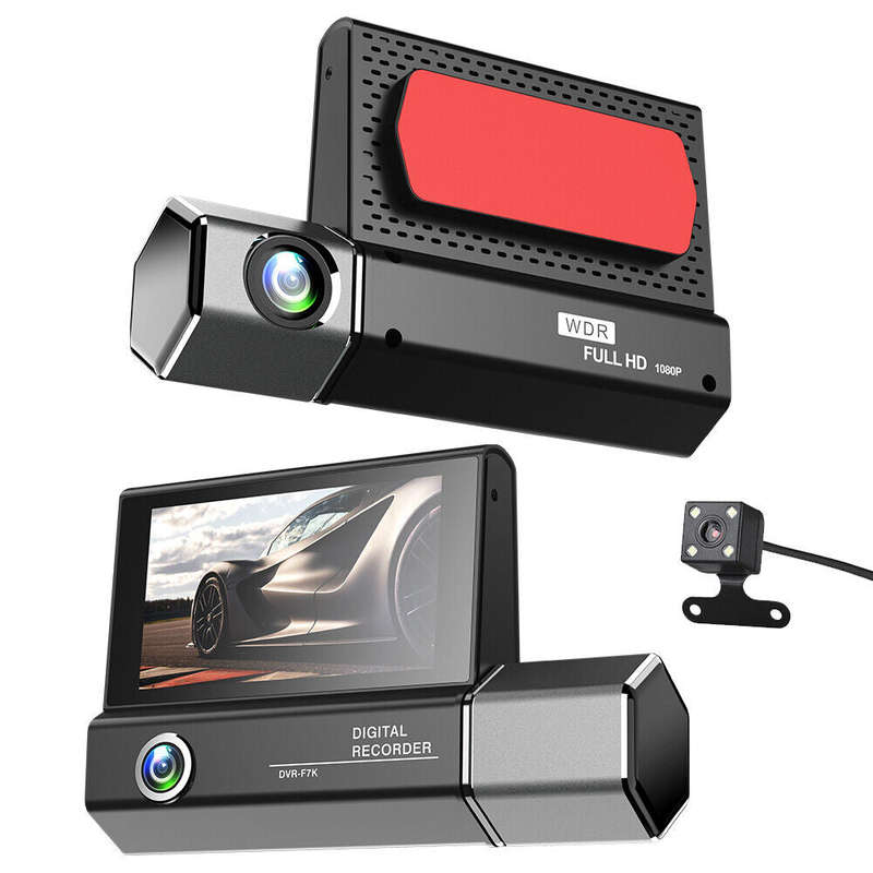 3 Camera Lens Car DVR Dash Cam 170 HD 1296P Night Vision NG-203