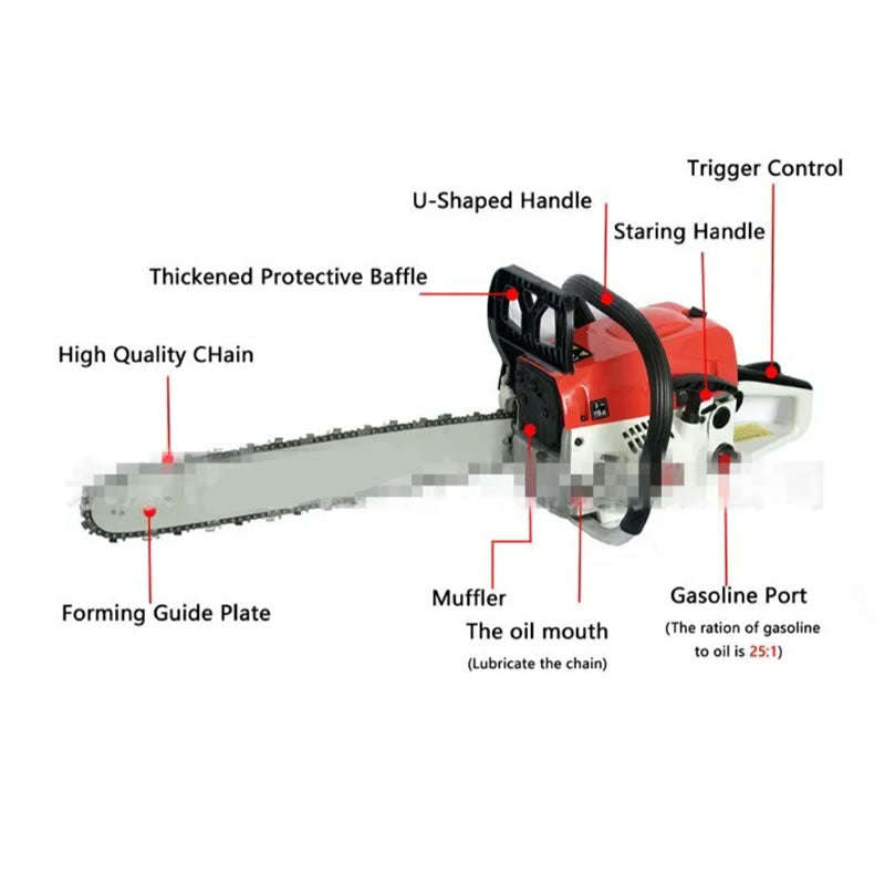 45cc Petrol 2-Stroke Chain Saw MSAWCH405