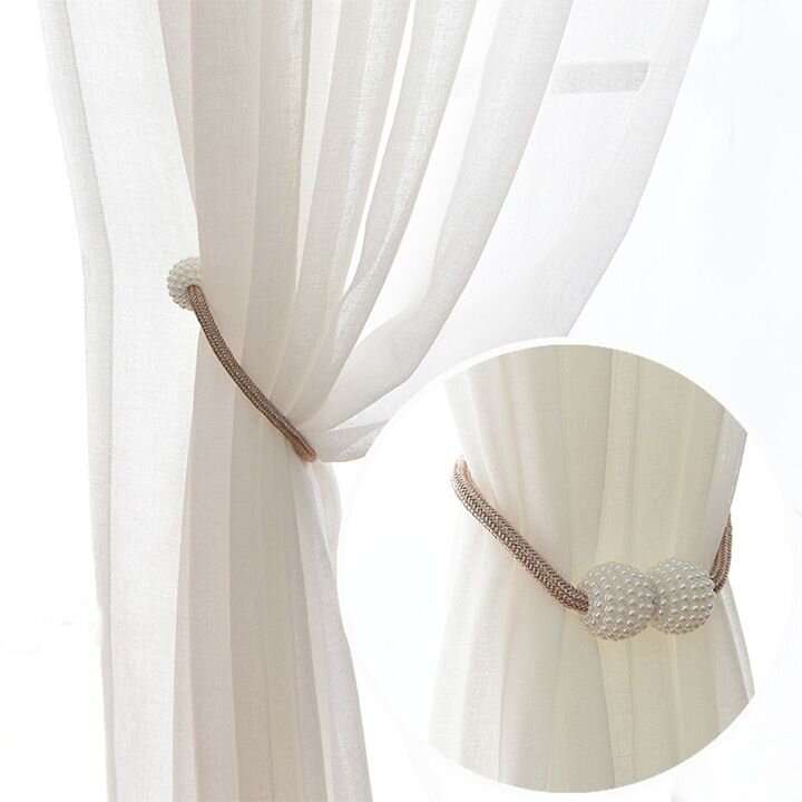 Magnetic Curtain Rope Tieback with Pearl C3-6-45 Rose gold