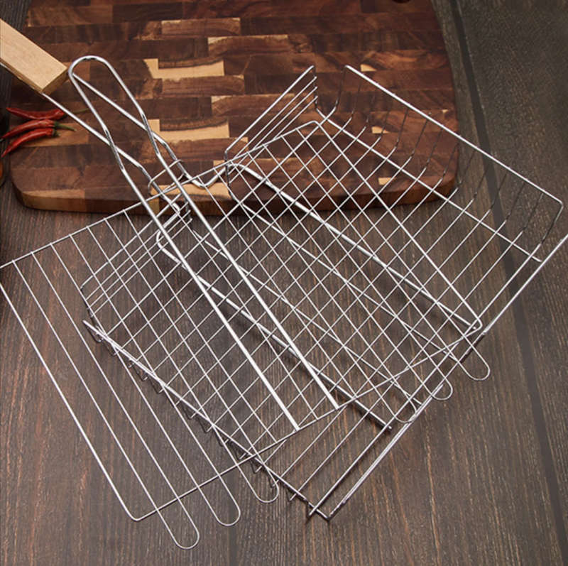 Stainless Steel Heavy Duty BBQ Grill Grid Basket YF-38